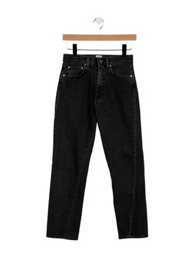 Pre-owned Totême Mid-rise Straight Leg Jeans In Gray