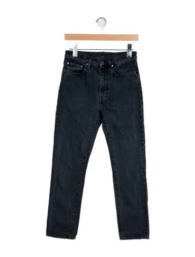 Pre-owned Totême Mid-rise Straight Leg Jeans In Gray