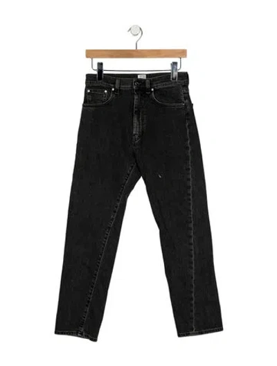 Pre-owned Totême Mid-rise Straight Leg Jeans In Gray