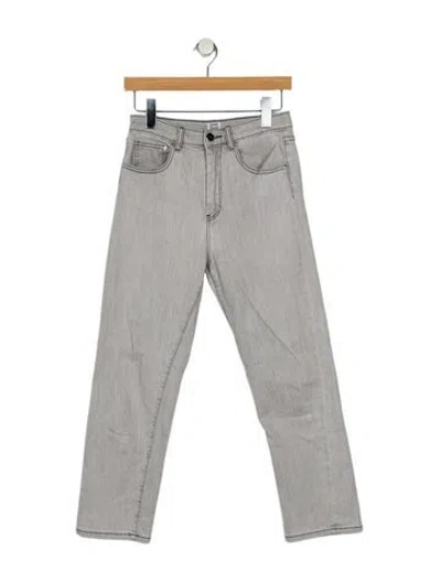 Pre-owned Totême Mid-rise Straight Leg Jeans In Gray