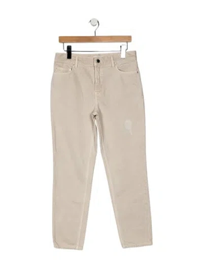 Pre-owned Totême Mid-rise Straight Leg Jeans In Neutral