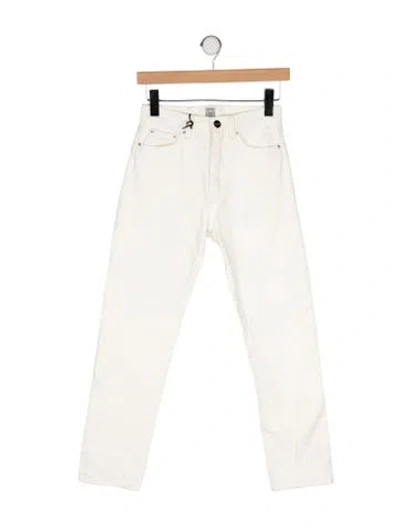 Pre-owned Totême Mid-rise Straight Leg Jeans In Neutral