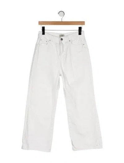 Pre-owned Totême Mid-rise Wide Leg Jeans In White