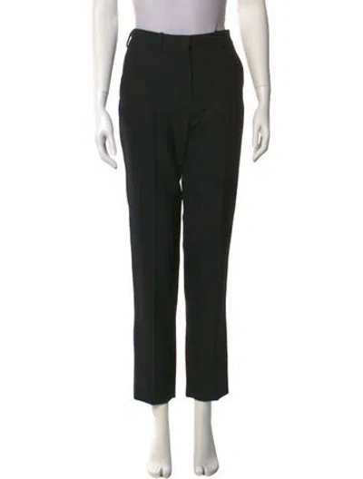 Pre-owned Totême Mid-waist Slim Trousers Straight Leg Pants In Black