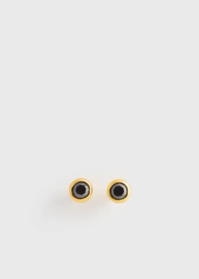 Totême Mini Diamond Studs Black/gold