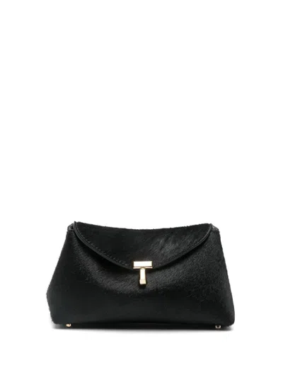 Totême Toteme Mini Leather Clutch In Black