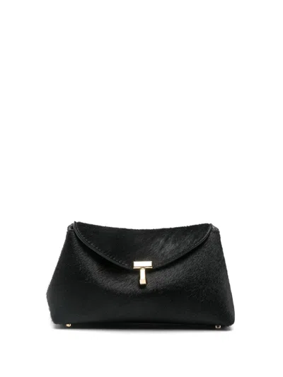 Totême Toteme Mini Leather Clutch In Black