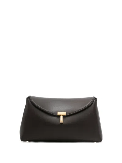 Totême Smooth Calfskin T-lock Bag In Black