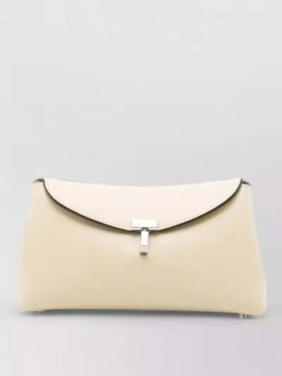 Totême Mini Leather Shoulder Bag T Lock In White