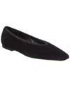Totême Minimalist Suede Ballerinas Pepper In Black