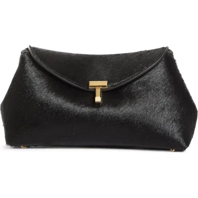 Totême Toteme Mini T-lock Clutch Bag In Black