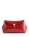 Totême Mini T Lock Naplack Clutch In Red