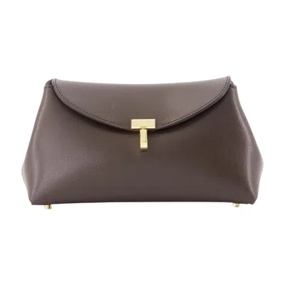 Totême Toteme Mini T-lock Clutch -  - Leather - Black