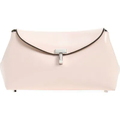 Totême Toteme Mini T-lock Naplak Leather Clutch In Pink