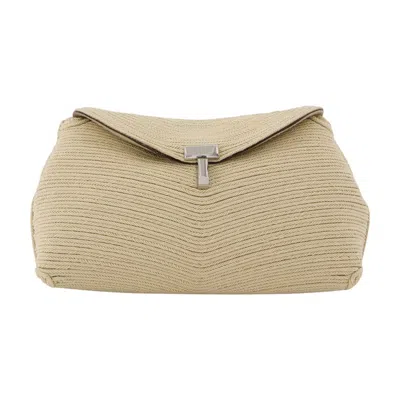 Totême T-lock Rope Clutch Bag In Neutral