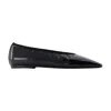 Totême Minimalist Croco-embossed Ballerinas Black In Black