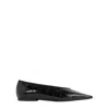 Totême Minimalist Croco-embossed Ballerinas In Black
