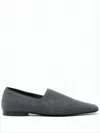 Totême Minimalist Grey Flat Shoes With Pointed Toe In Gray