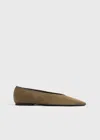Totême Minimalist Suede Ballerinas Hazel In Brown