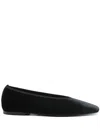 Totême Toteme Minimalist Velvet Ballerinas Shoes In Black