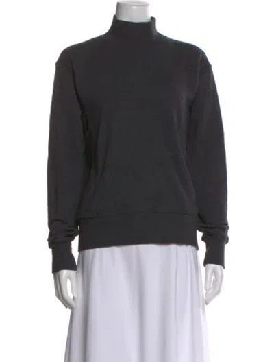 Pre-owned Totême Mock Neck Long Sleeve Sweatshirt In Gray