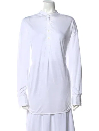 Pre-owned Totême Mock Neck Long Sleeve Tunic In Neutral