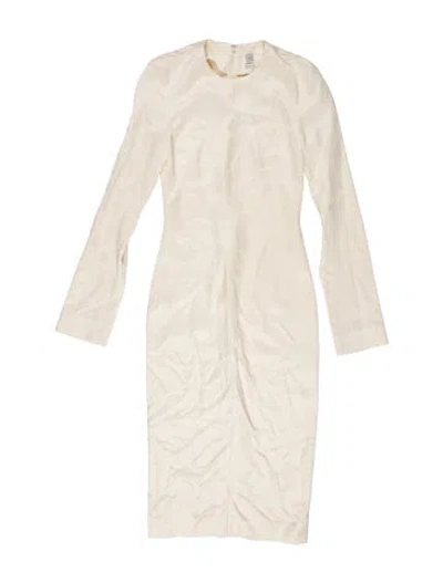 Pre-owned Totême Mock Neck Midi Length Dress W/ Tags In Neutral