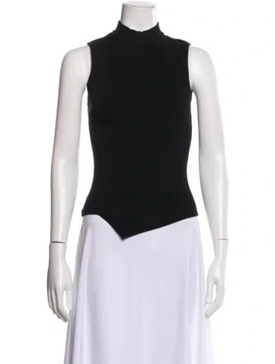 Pre-owned Totême Mock Neck Sleeveless Top In Black