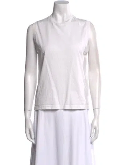 Pre-owned Totême Mock Neck Sleeveless Top In White