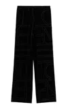 Totême Geometric Pattern Lounge Trousers In Black