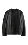 Totême Toteme Minimal Leather Biker Jacket In Black