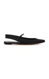 Totême Slingback Satin Mary Jane Flats In Black