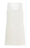 Totême White Crinkled Knit Tank Top In White