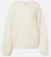 Totême Womens Toteme Ribbed Long-sleeves Wool-blend Jumper In Brown