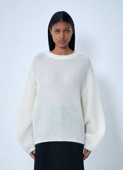 Totême Mohair-blend Sweater In White