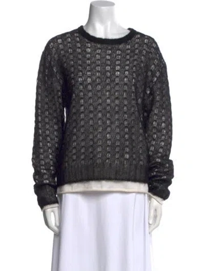 Pre-owned Totême Mohair Crew Neck Sweater In Black