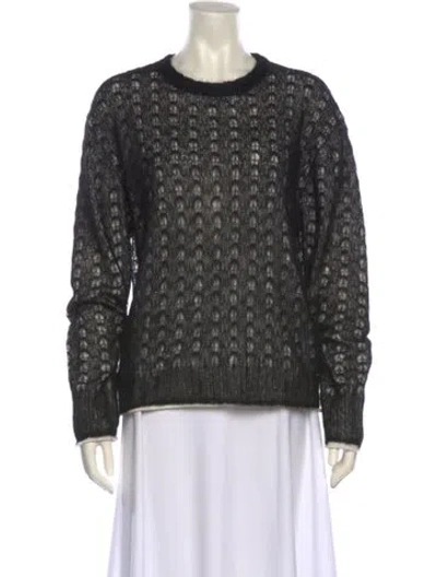Pre-owned Totême Mohair Crew Neck Sweater In Black