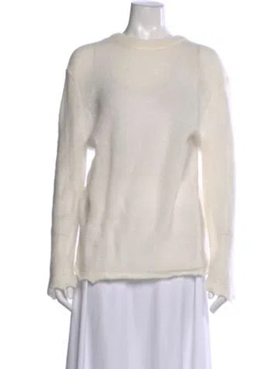 Pre-owned Totême Mohair Crew Neck Sweater In Neutral