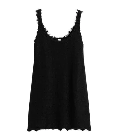 Totême Mohair Knit Tank Black