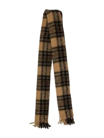 Pre-owned Totême Mohair Striped Scarf In Brown