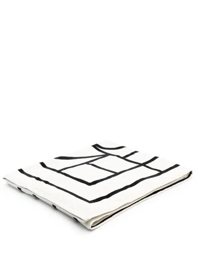 Totême Toteme Monogram Beach Towel In Sand