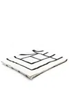 Totême Graphic Monogram Beach Towel With Soft Texture In White