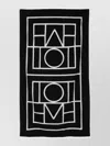 Totême Monogram Beach Towel Rectangular Soft Texture In Black