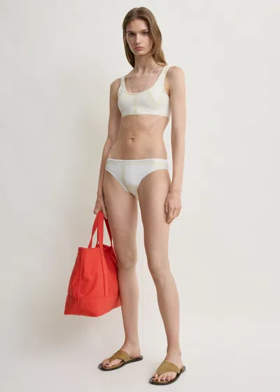 Totême Monogram Bikini Bottoms Sand In White