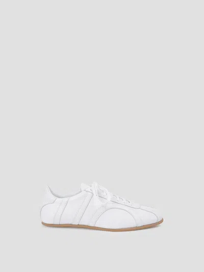Totême Monogram Canvas Sneaker In White