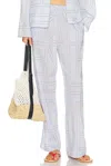 Totême Toteme Monogram Embroidered Pull-on Pants In Multi