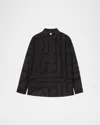 Totême Embroidered Organic Cotton And Silk-blend Voile Shirt In Black