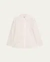 Totême Monogram Crochet Embroidered Classic Shirt In White