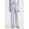 Totême Toteme Monogram Embroidered Pull-on Pants In Blue
