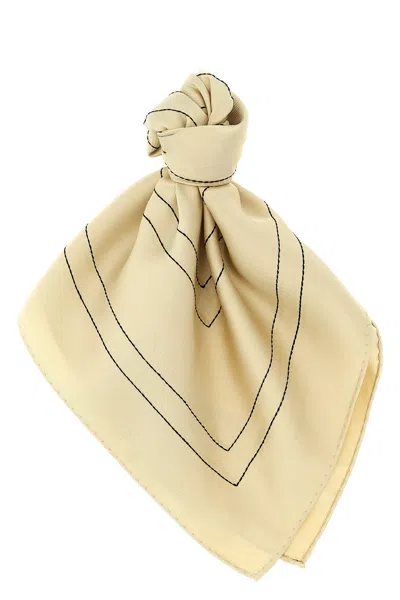 Totême Logo-embroidered Scarf In Yellow